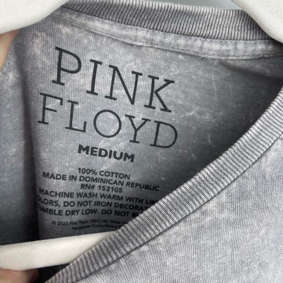 Officially Licensed Pink Floyd Animals Tour '77 T-Shirt Gray Acid Wash Medium - Picture 3 of 6